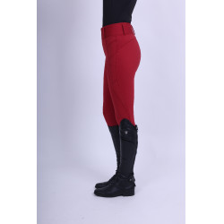 Legging de equitação Easy Rider Don FullGrip Veludo vermelho Bordô Legging de equitação Easy Rider Don FullGrip Veludo vermelho Bordô