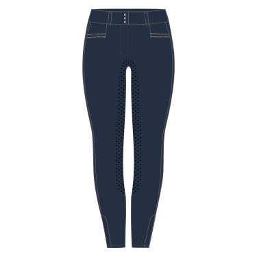 Calça de equitação Easy Rider Amara FullGrip Azul-marinho Calça de equitação Easy Rider Amara FullGrip Azul-marinho