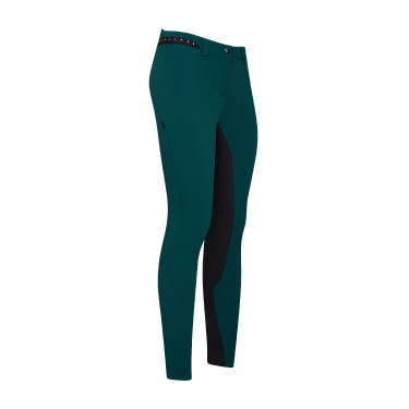 Calça de equitação Euro-star Equitation Queen Diamond FullGrip verão Verde azul petróleo