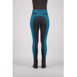 Calça de equitação Euro-Star Arista Fashion FullGrip Verde azul petróleo