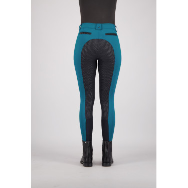 Calça de equitação Euro-Star Arista Fashion FullGrip Verde azul petróleo