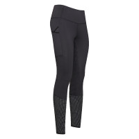 Legging de equitação Euro-Star Breez Fashion FullGrip verão Preto