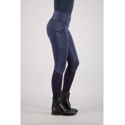 Legging de equitação Euro-Star Breez Fashion FullGrip verão Azul-marinho