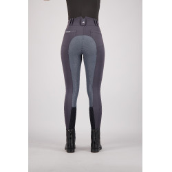 Calça de equitação Euro-Star Slim Shape Fashion FullGrip Periscópio Cinzento