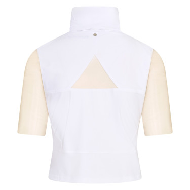 Crop top de competição Euro-Star Flying Fearless Branco nude