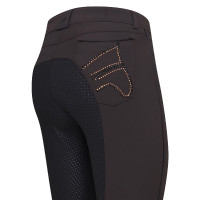 Calça de equitação Euro-Star Indigo Diamond FullGrip Euro-Star sential Castanho / dourado Calça de equitação Euro-Star Indigo Diamond FullGrip Euro-Star sential Castanho / dourado