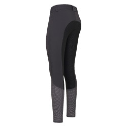 Calça de equitação Euro-star Airflow FullGrip Periscópio Cinzento