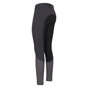 Calça de equitação Euro-star Airflow FullGrip Periscópio Cinzento