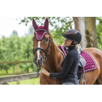 Boné para cavalos Lami-Cell Sparkling Bordéus