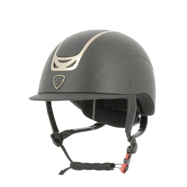 Capacete Equithème Pepit Preto / dourado rosa
