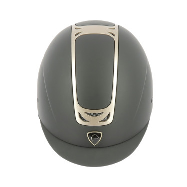 Capacete Equithème Pepit Preto / dourado rosa