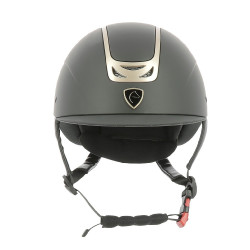 Capacete Equithème Pepit Preto / dourado rosa