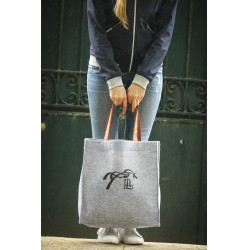 Bolsa Pénélope Feltro Cinza / preto Cinzento Bolsa Pénélope Feltro Cinza / preto Cinzento