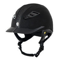 Capacete Back on Track® EQ3 Lynx Microfibra/Strass Preto