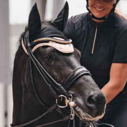 Touca para cavalo Night Collection Back On Track Champanhe Bege