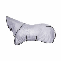 Capa anti-moscas Back on Track Buzter com pescoço Prata modelo antigo