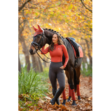 Bandagens de polo LeMieux Luxury Sienna Vermelho Bandagens de polo LeMieux Luxury Sienna Vermelho