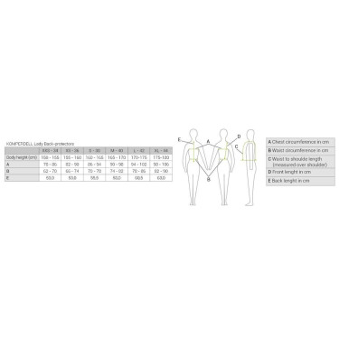 Dorsal Komperdell FlexFit feminina Dorsal Komperdell FlexFit feminina