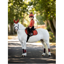 Tapis Mini LeMieux Suede Jump Square Sienna Vermelho