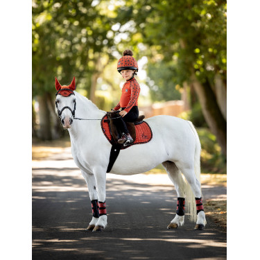 Tapis Mini LeMieux Suede Jump Square Sienna Vermelho