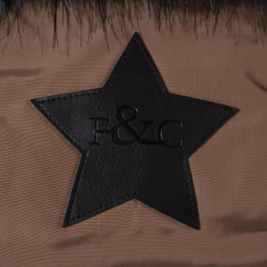 Parka feminina Sarnia Flags & Cup Moca Castanho