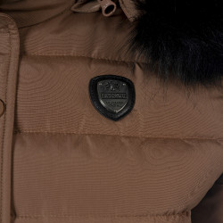 Parka feminina Sarnia Flags & Cup Moca Castanho