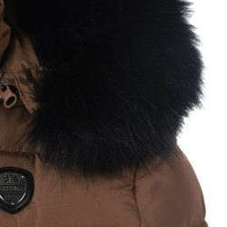 Parka feminina Sarnia Flags & Cup Moca Castanho