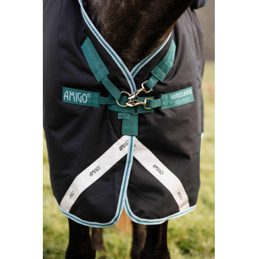 Capa Horseware Amigo® Bravo 12 Plus 250g 1200D Marinho / aqua Azul