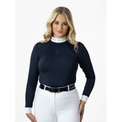 Camisa de competição LeMieux Olivia de mangas compridas Azul-marinho