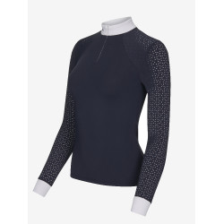 Camisa de competição LeMieux Olivia de mangas compridas Azul-marinho