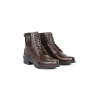 Botas de couro com atacadores frontais Jupiter mulher B Vertigo Castanho escuro