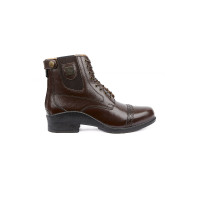 Botas de couro com atacadores frontais Jupiter mulher B Vertigo Castanho escuro
