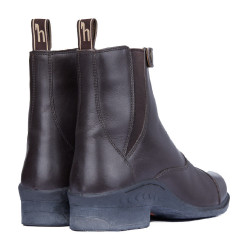 Botas de couro Rose com fecho éclair frontal Horze Castanho escuro Botas de couro Rose com fecho éclair frontal Horze Castanho escuro