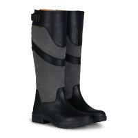 Botas impermeáveis de campo femininas Waterford Horze Preto / cinza