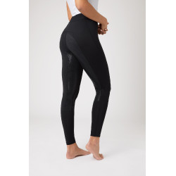 Legging de equitação com grip de silicone integral Madison feminino Horze Preto Legging de equitação com grip de silicone integral Madison feminino Horze Preto