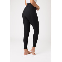 Calça leve com reforços de couro elástico Angelina feminina Horze Preto Calça leve com reforços de couro elástico Angelina feminina Horze Preto