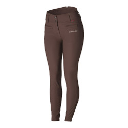 Calça de equitação térmica com fundo integral de silicone Tiffany feminino B Vertigo Chocolate Castanho