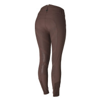 Calça de equitação térmica com fundo integral de silicone Tiffany feminino B Vertigo Chocolate Castanho Calça de equitação térmica com fundo integral de silicone Tiffany feminino B Vertigo Chocolate Castanho