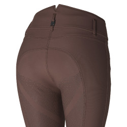 Calça de equitação térmica com fundo integral de silicone Tiffany feminino B Vertigo Chocolate Castanho