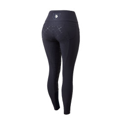 Calça com assento em camurça silicone e cintura alta feminina Horze