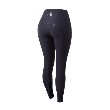Calça com assento em camurça silicone e cintura alta feminina Horze Calça com assento em camurça silicone e cintura alta feminina Horze