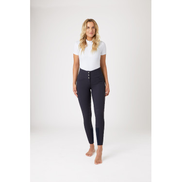 Calça com assento em camurça silicone e cintura alta feminina Horze Calça com assento em camurça silicone e cintura alta feminina Horze