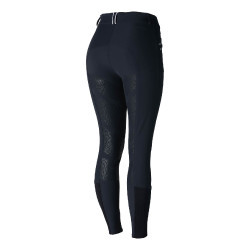 Calça de equitação com fundo integral em silicone adelgaçante Patricia feminino B Vertigo Azul-marinho escuro / branco Calça de equitação com fundo integral em silicone adelgaçante Patricia feminino B Vertigo Azul-marinho escuro / branco