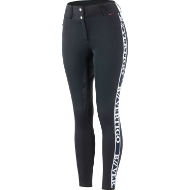 Calça de equitação funcional de cintura alta com grip de silicone integral Angelika feminino B Vertigo Azul-marinho escuro Calça de equitação funcional de cintura alta com grip de silicone integral Angelika feminino B Vertigo Azul-marinho escuro