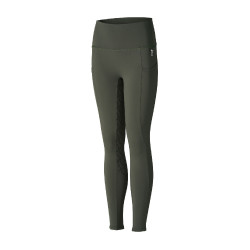 Legging de cobertura total Gillian para criança Horze Verde cáqui escaravelho