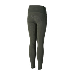 Legging de cobertura total Gillian para criança Horze Verde cáqui escaravelho