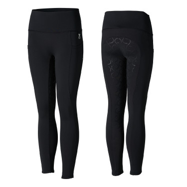 Legging de cobertura total Gillian para criança Horze Preto