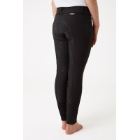 Calça de equitação Grand Prix com culote de silicone infantil Horze Preto Calça de equitação Grand Prix com culote de silicone infantil Horze Preto