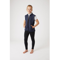 Casaco acolchoado clássico infantil Horze Casaco pea coat azul escuro