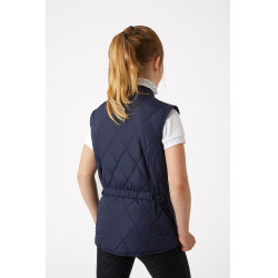 Casaco acolchoado clássico infantil Horze Casaco pea coat azul escuro